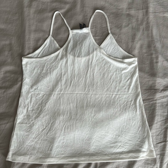NWOT Orb Adriana Drapey Racerback Knit Cami - White - Medium - Picture 4 of 6